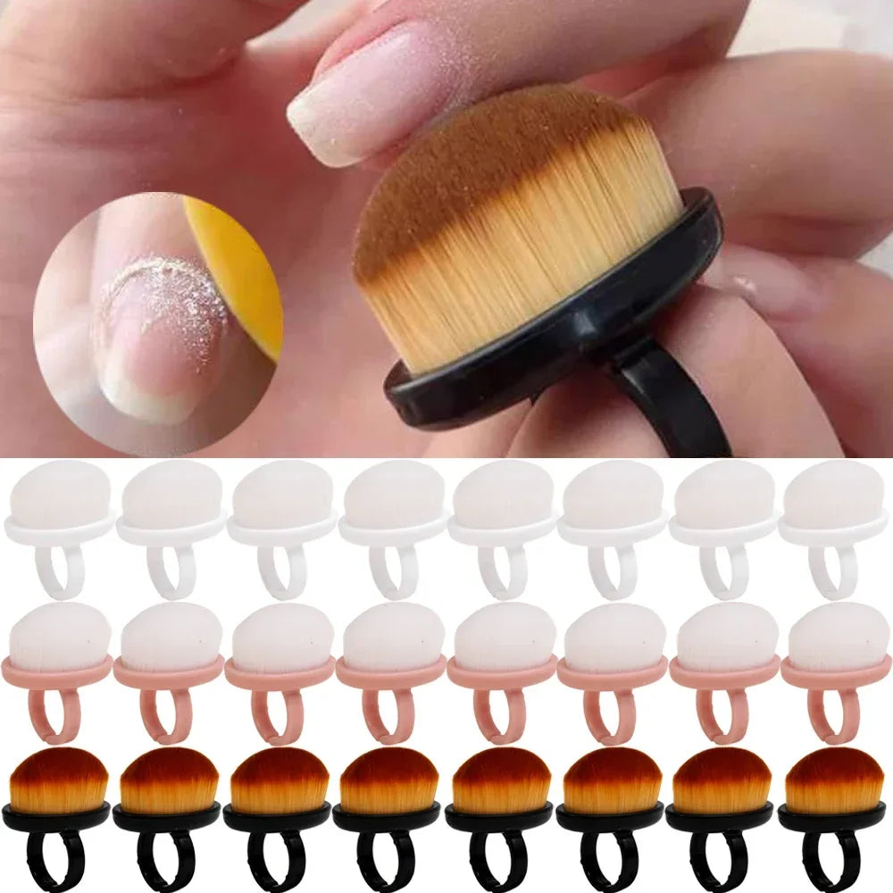 10pcs Professional Nail Dust Brush Art Brush Remove Gel Polish Powder Cleaning Tool Beauty Makeup Brushes Manicure Accessories
