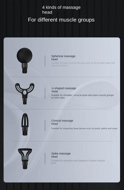 Fitness Relaxation Muscle Electric Intelligent Mini Massager Multi speed Variable speed Vibration Multi functional Fascia Gun