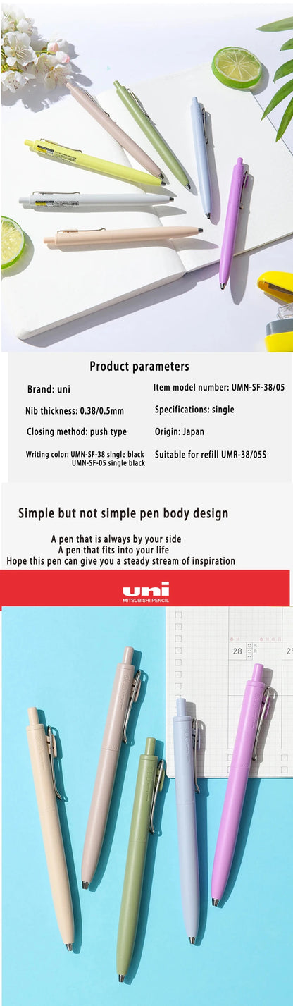 New Japan UNI Small Thick Core Gel Pen UMN-SF Summer Limited Thick Black Uniball One Low Center of Gravity Uniball Signature Pen