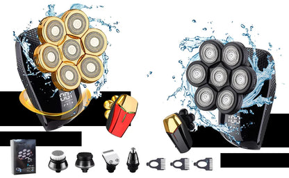 New Shaver For Men 7D Independently 7 Cutter Floating Head Waterproof Electric Razor Rechargeable Multifunction Trimmer For Men