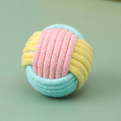 Cat Toys Cotton Balls Interactive Cat Toy Self Hi Cotton Ball Chew Toys for Cats Grinding Cat Toy Teeth Cleaning Pet Supplies