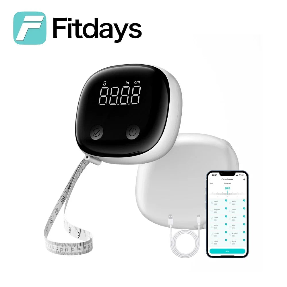 Fitdays 8 Electrode Smart Body Scale Smart Full Body Composition Bioimpedance Scale Digital Body Fat Weight Scale Balance