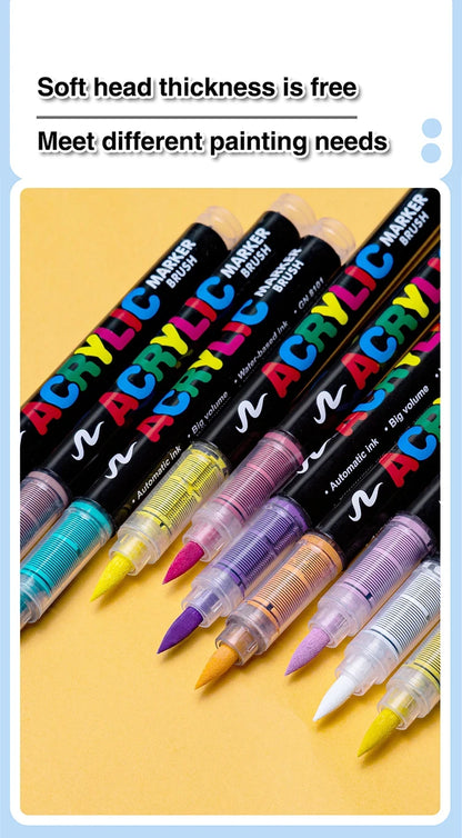 Guangna 360 288 Colors Acrylic Markers Brush Pens Fabric Rock Painting Pen Stone Ceramic Glass Wood Making school Art Supplies