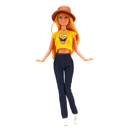 Fashion BJD Doll Clothes Top+pants(+Hats+shoes)Set Fit 30cm Doll&1/6 BJD Doll Clothing Accessories,Toys For Girls Gifts Festival