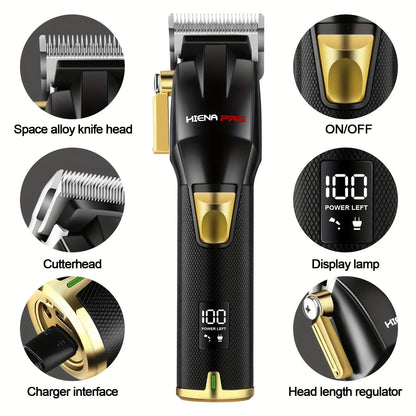 HIENA Professional Hair cutting machine Hair Clipper Set Metal Electric Cordless Hair Trimmer for Barber Display hair clipper