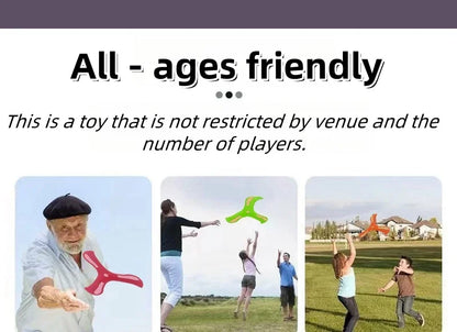 1PC Boomerang Children's Game Pet Toy Parent Child Interactive Toy Educational Outdoor Stress Relieving Toys Spinning Frisbee