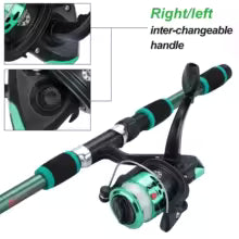 Spinning Fishing Rod and Reel Combo1.8M Telescopic Rod with 5.2:1 3BB Fishign Reel Max Drag 5kg Full Fishing Kit