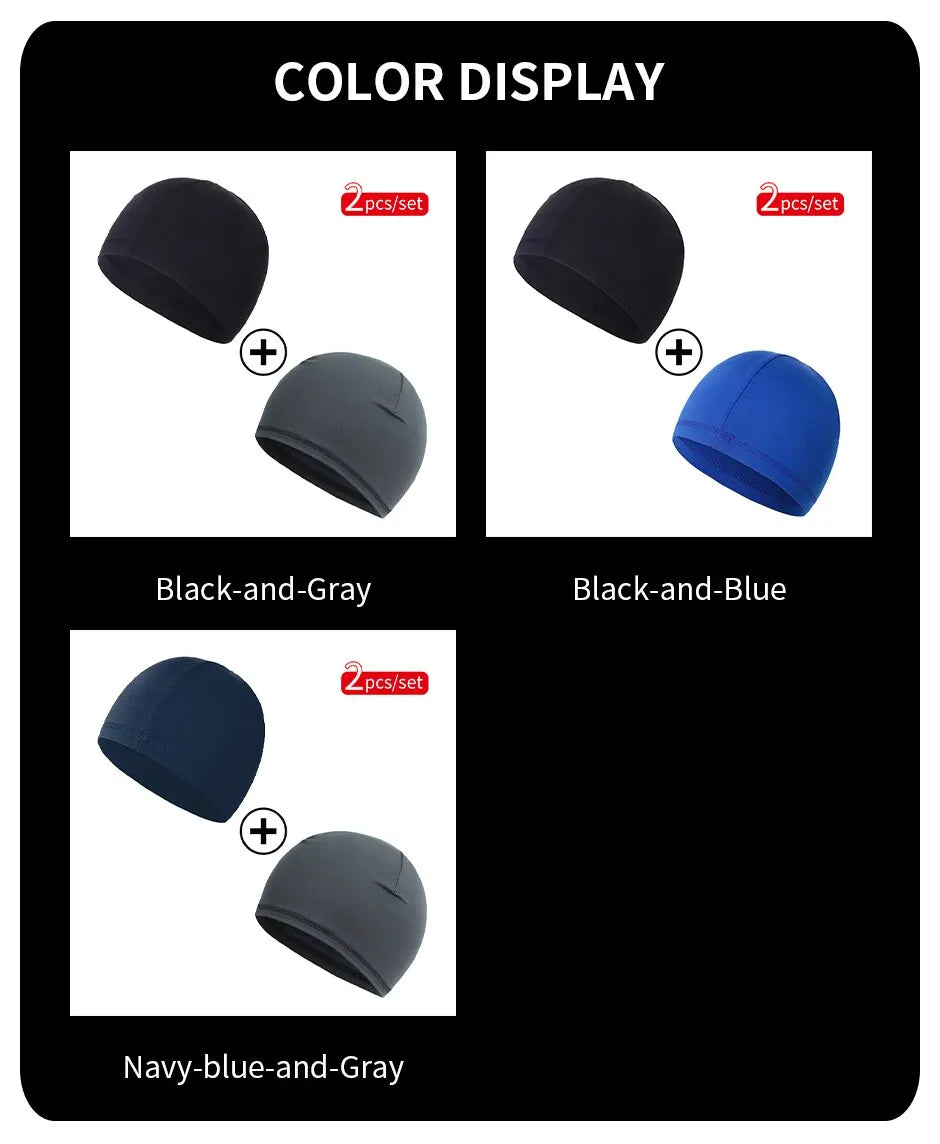 2 Pcs Cooling Skull Cap Helmet Liner Cycling Cap Cooling Cap Sports Helmet Cap for Men Women Running Skiing Hat