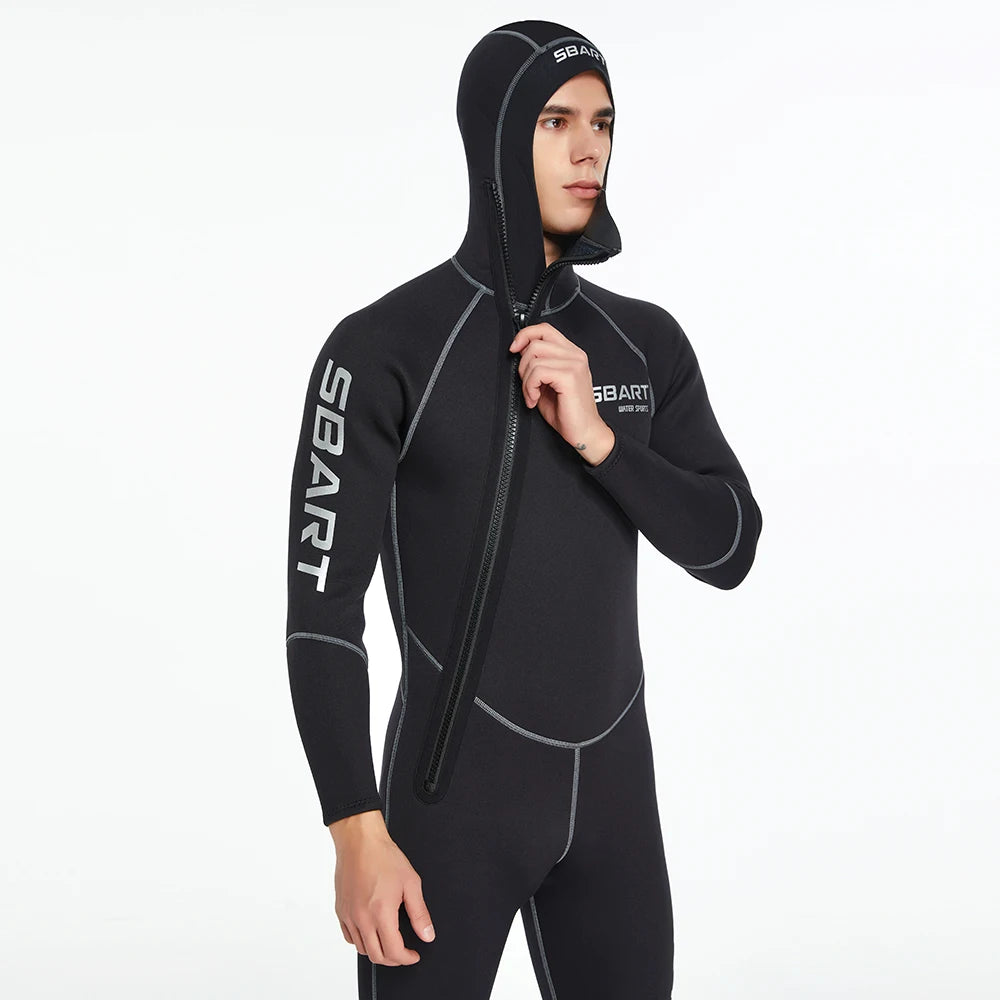3MM diving suit men's and women's thickened diving suit men's warm hooded swimming wet suit surfing suit jellyfish suit