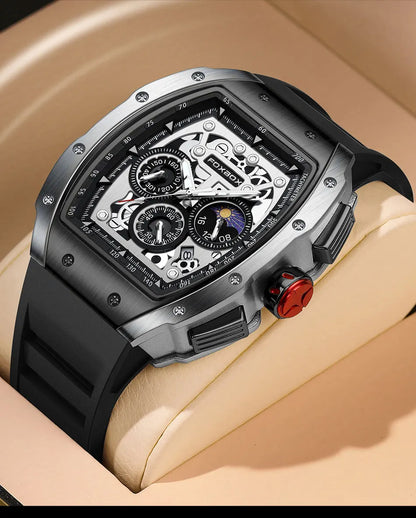 Relogio Masculino FOXBOX Men Watch LIGE Top Brand Luxury Military Square Watch Men Military Waterproof Quartz Watches For Men