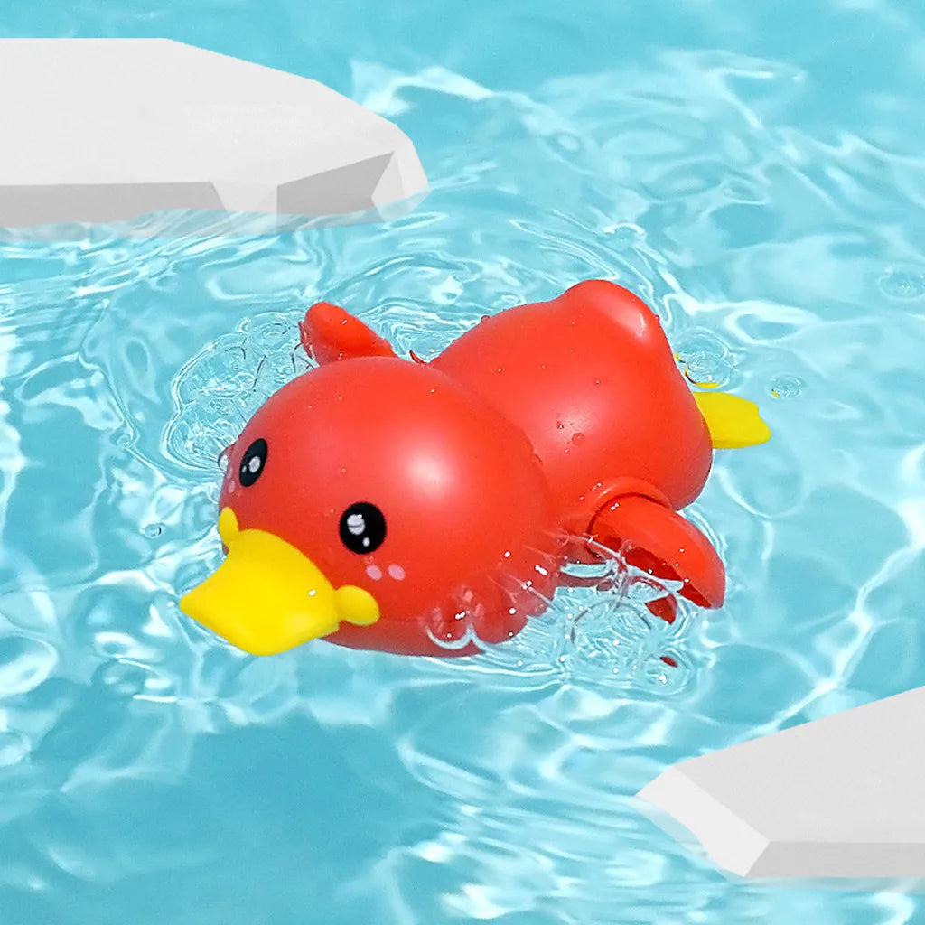 New Summer Bathroom Bath Shower Baby Clockwork Swimming Children Play Water Cute Little Duck Bathing Bathtub Toys For Kid Gifts