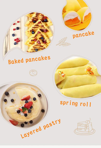Electric Crepe Maker Cake Maker Machine Breakfast Pizza Baker Pancake Baking Pan Non-Stick Pan Chinese Spring Roll Cooking Pan