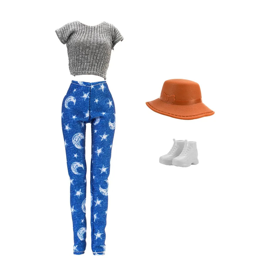 Fashion BJD Doll Clothes Top+pants(+Hats+shoes)Set Fit 30cm Doll&1/6 BJD Doll Clothing Accessories,Toys For Girls Gifts Festival
