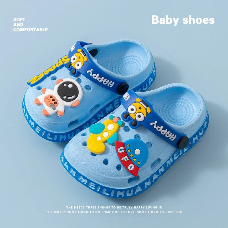 Shoes  Children's  Cartoon Baby Soft-Soled Sandals – Ultra-Light Anti-Slip Infant Closed-Toe Sandals for Boys & Girls Beach