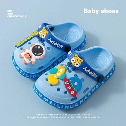Shoes  Children's  Cartoon Baby Soft-Soled Sandals – Ultra-Light Anti-Slip Infant Closed-Toe Sandals for Boys & Girls Beach