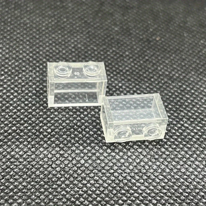 40pcs/bag Small Particles Bricks Transparent Clear Brick 1x2 Building Block Classic Bulk Parts Accessories Toys for Children