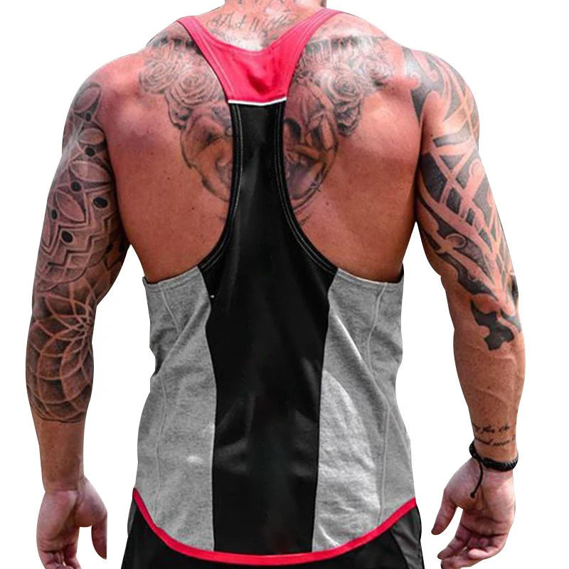 Fashion New Men's Vest Sports Fitness Sleeveless Vest Summer Casual Oversized Men's Top Y2K Style Breathable and Refreshing Vest