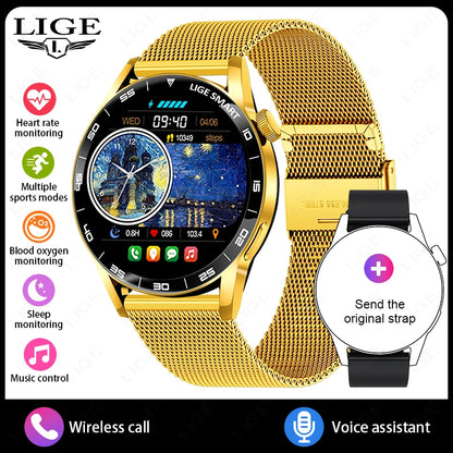 LIGE 2026 Voice Calling Smart Watch Men 1.38" HD IP68 Waterproof Sports Fitness Watches New Man Women Smartwatch For Android iOS