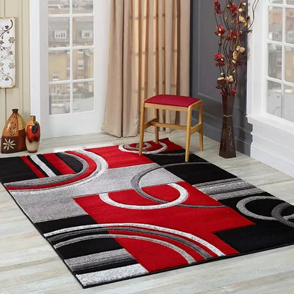 Nordic Geometric Carpet for Living Room