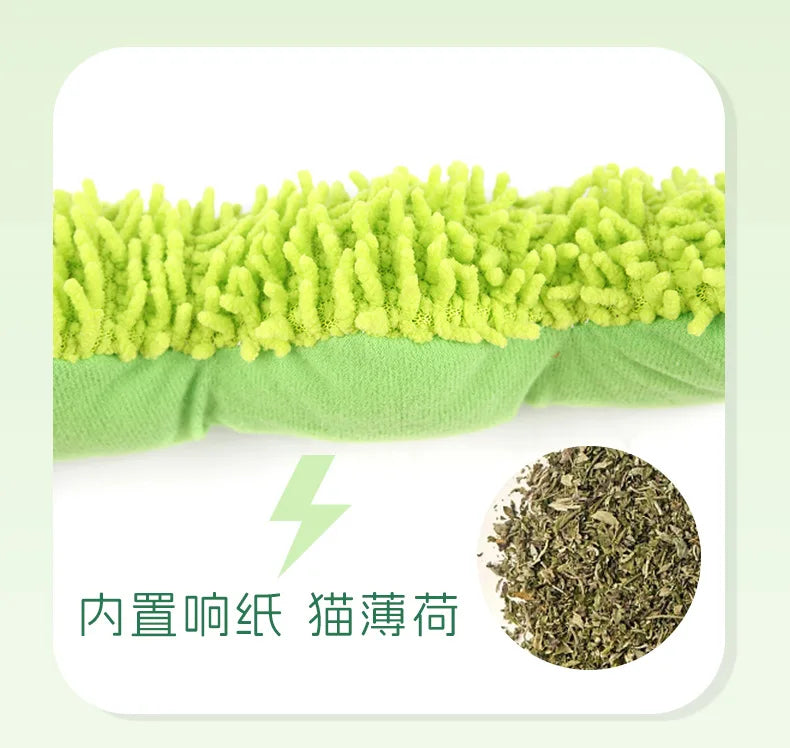 고양이 장난감 Pet Supplies Caterpillar Shaped Plush Cat Toy Contains Catnip Self Pleasure Boredom Relief Cat Toys Interactive
