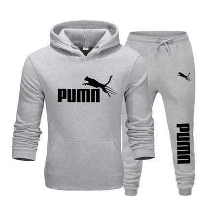 2025 New Autumn and Winter Men's Pullover Hoodie and Pants Two-Piece Set Fashionable Trendy Fitness Casual Sportswear