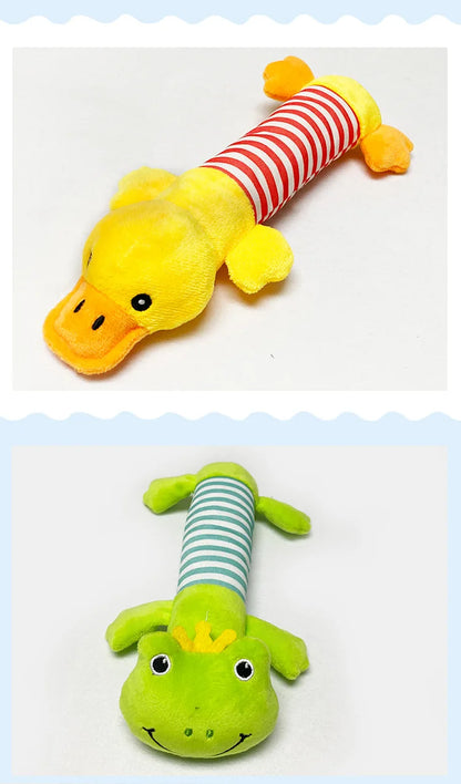 Dog Squeaker Toys for Boredom, Teeth Grinding Teeth Cleaning Stuffed Plush Toys for Small Medium Breed Dog Pet Supplies