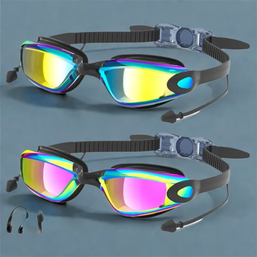 Creative HD Summer Swimming Goggles Anti Fog Waterproof Swim Eyewear Adjustable Silicone Diving Swim Glasses Men Women