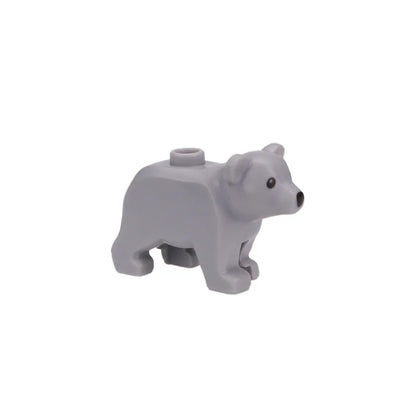 City Animal Zoo Farm Series Building Blocks Street View Panda Brown Bear Cat Pig Long Wool Sheep Cow Cattle Pet Bricks Toys Kids