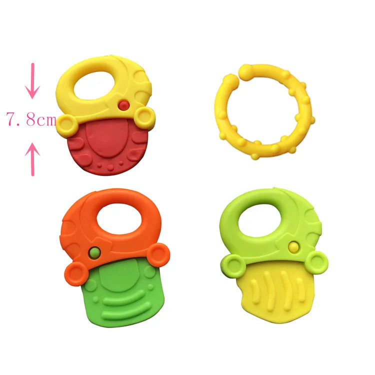 Silicone Teethers for Baby Things Newborn Chews Food Grade Teethers Training Bed Toy  Baby fruit item Feeding Infant Rattle