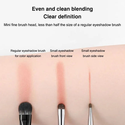 Soft Hairs Eye Makeup Brush Plastic Handle Small Tapered Brush for for Highlighting Eyeshadow/Sleeping Silkworms/Under Eyes