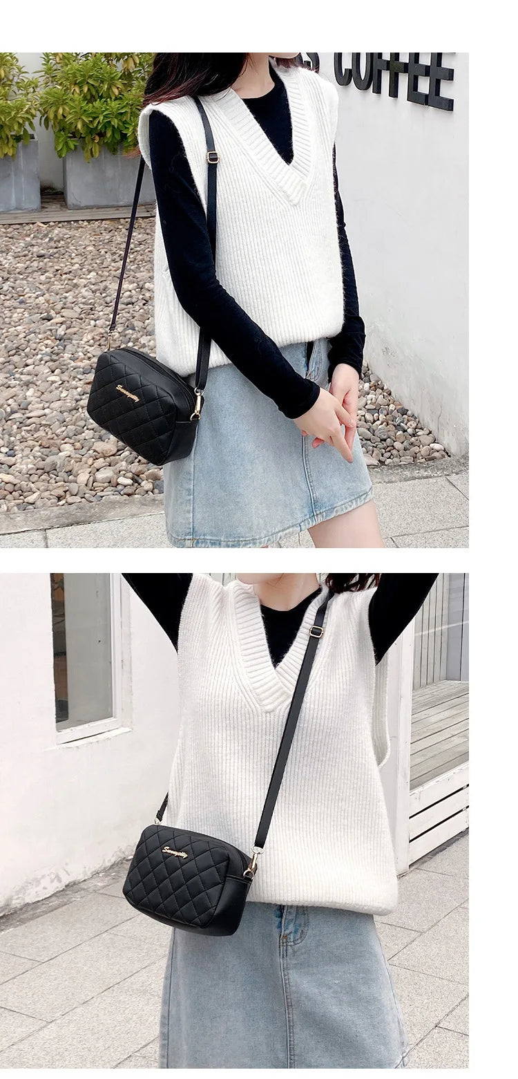 Tassel Small Messenger Bag For Women 2023 Trend Lingge Embroidery Camera Female Shoulder Bag Fashion Chain Ladies Crossbody Bags