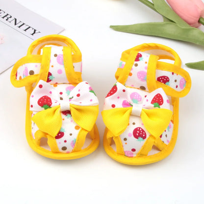 New Children Summer Clogs 0-18M Flower Newborn Infant Baby Girl Princess Bowknot Sandals Toddler Soft Crib Walkers Casual Shoes