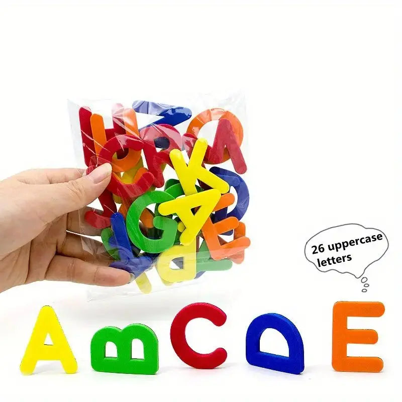 Red & Blue English Letter Magnetic Stickers Number Refrigerator Magnetic Stickers Alphabet Spelling Educational Kids Toys