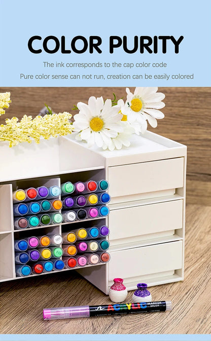 Guangna 360 288 Colors Acrylic Markers Brush Pens Fabric Rock Painting Pen Stone Ceramic Glass Wood Making school Art Supplies
