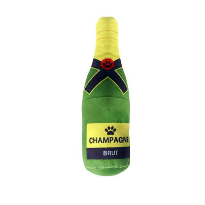 Interactive Dog Toys Champagne Wine Bottle Shape Pet Toy Plush Filled Vodka Toy Squeaky Bite-Resistant Pet Supplies Whisky