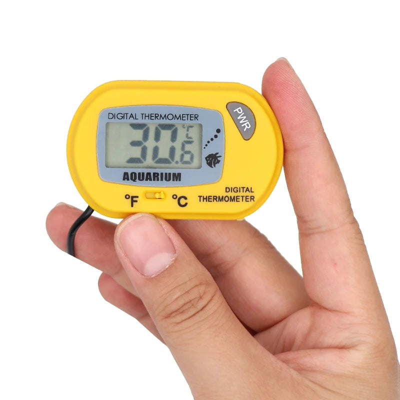 Fish Tank Thermometer LCD Digital Aquarium Temperature Water Meter Aquarium Temp Detector Fish Alarm Pet Supplies Tool Aquatic