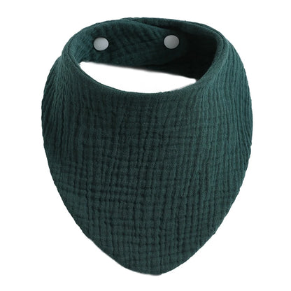Baby Bibs Organic Cotton Muslin Scarf Burp with for Triangle Gauze Water Absorb Bandana for Boys Girls