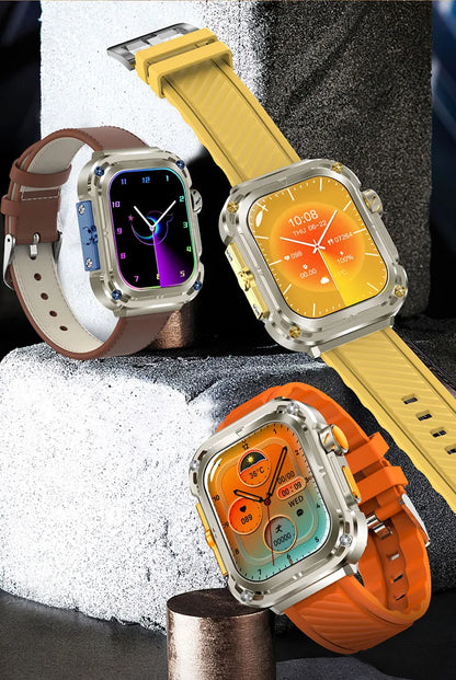 LIGE New 2.1" Ultra HD NFC Bluetooth Call Smart Watch Men Compass GPS Track 460mAH Battery Waterproof Watches For Android IOS