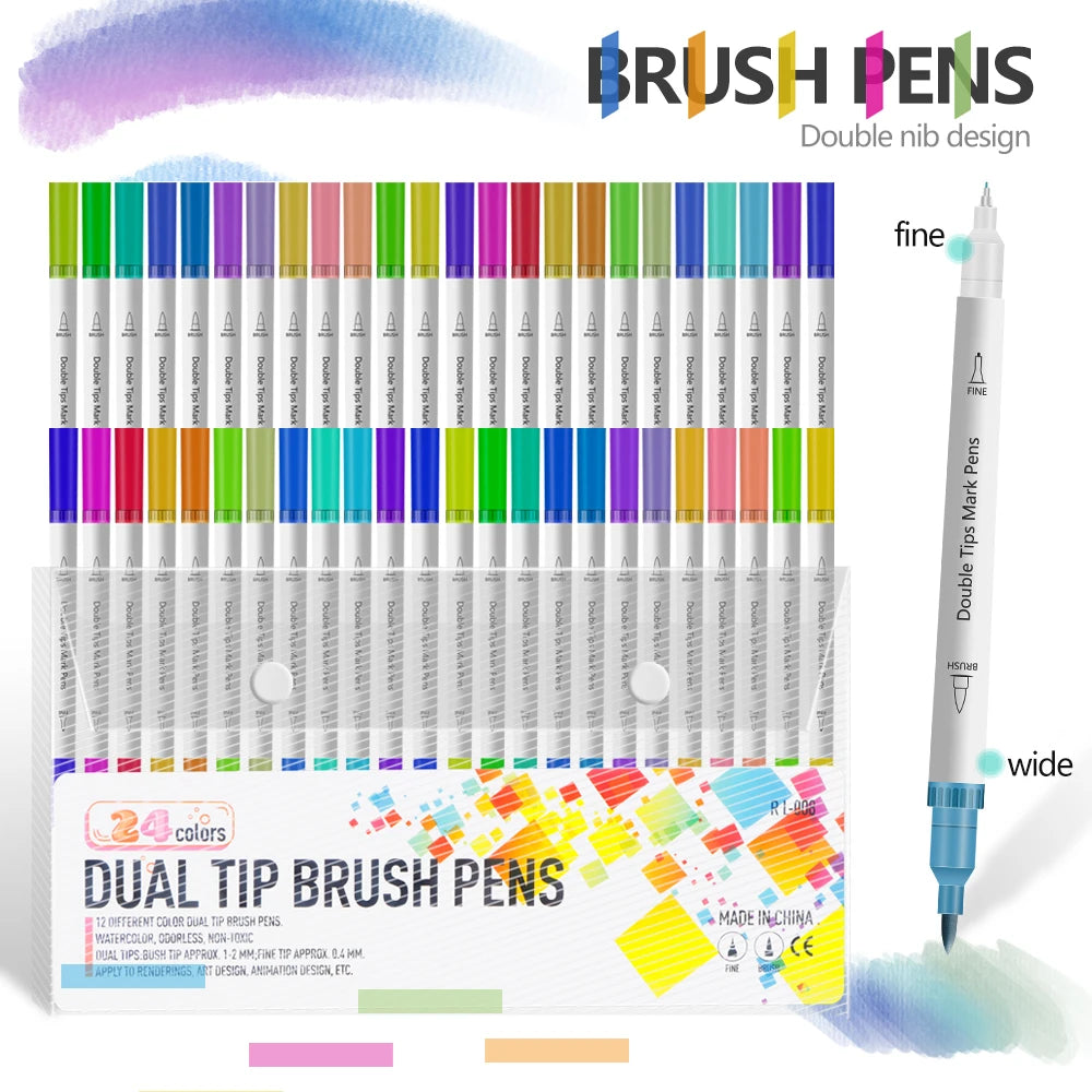 12-72 Colors Art Markers – Waterproof & Quick-Drying | For DIY Painting on Stone, Wood, Paper | Art Stationery & School Supplies