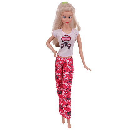 Fashion BJD Doll Clothes Top+pants(+Hats+shoes)Set Fit 30cm Doll&1/6 BJD Doll Clothing Accessories,Toys For Girls Gifts Festival