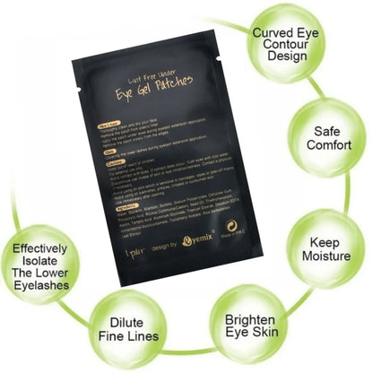 100Pairs Lint Free Under Eye Gel Pads Hydrating Eye Paper Patches Grafted Eyelashes Extension Eye Tips Sticker Wraps Makeup Tool
