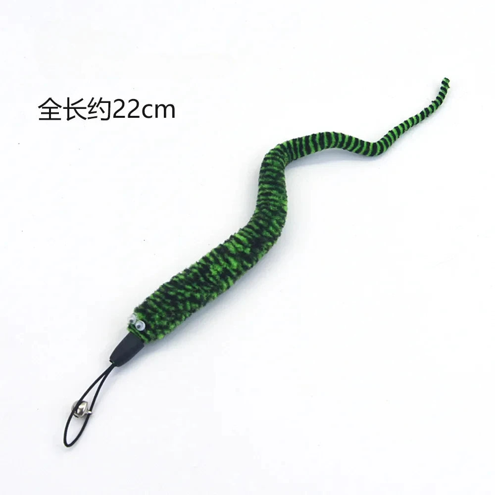 Interactive Cat Toy Accessories Worm Toy with Bell Replacement Training Kitten Toys Pet Products for Cats
