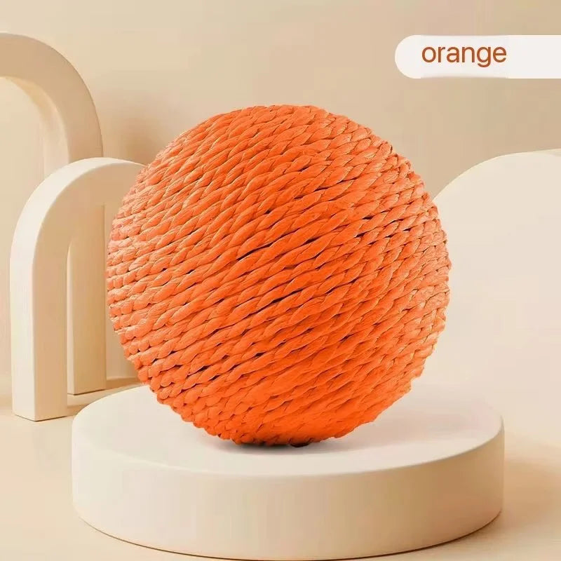 8cm Bite-Resistant Cat Scratching Ball | Interactive Kitten Toy with Crinkle Sound for Cats Chasing & Play Pet Supplies