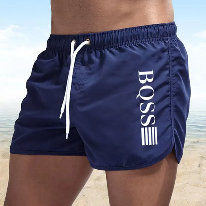 Summer Shorts Men Fast Drying Swim Shorts Breathable Net Fast Drying Surf Beach Pants Men's Fitness Pants Elastic Waist Shorts M