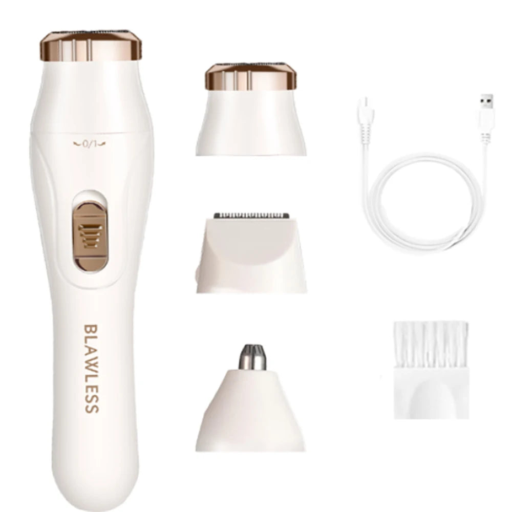 Women Electric Razors Painless Bikini Trimmer for Ladies Pubic Hair Detachable Head Electric Shaver for Women Electric Epilator