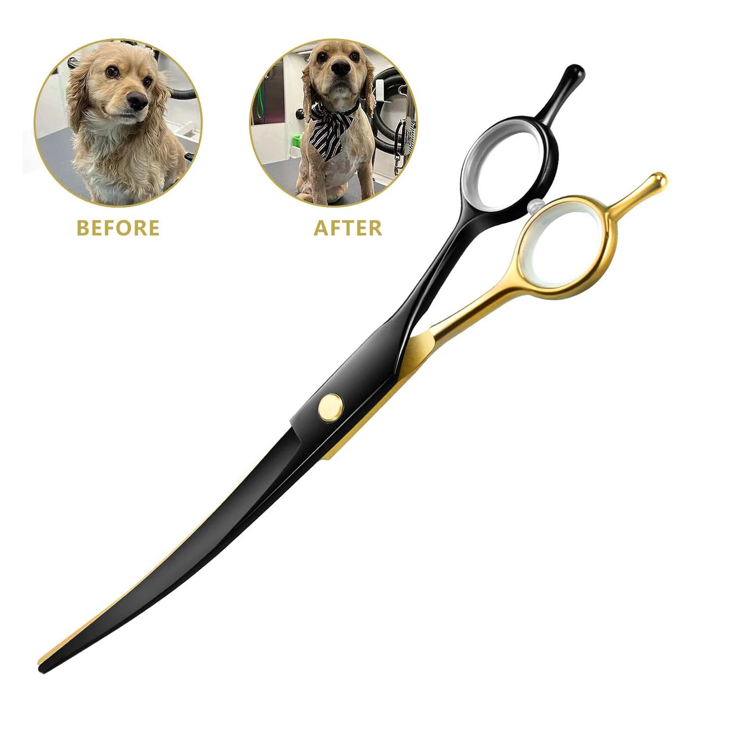 Pet Grooming Scissors Dog Hair Tool Set Professional Trimming Scissors Bent Scissors Teddy Haircutting Scissors Pet Supplies