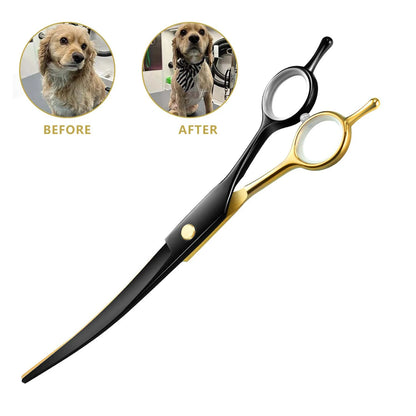 Pet Grooming Scissors Dog Hair Tool Set Professional Trimming Scissors Bent Scissors Teddy Haircutting Scissors Pet Supplies