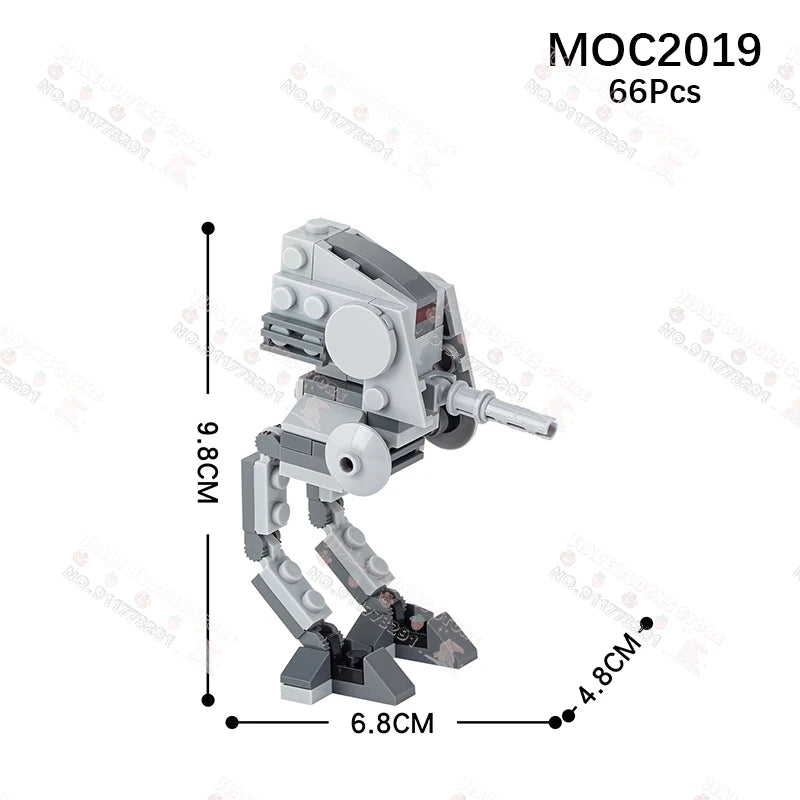 Sci-Fi Movie Series Droid Building Blocks Creative Mini Collector Turret Robot Annihilator Robot Model Bricks Toys For Kids Gift