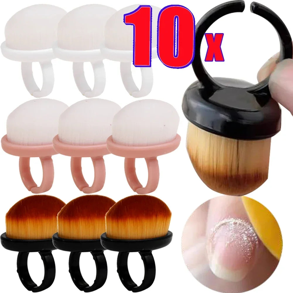 10pcs Professional Nail Dust Brush Art Brush Remove Gel Polish Powder Cleaning Tool Beauty Makeup Brushes Manicure Accessories