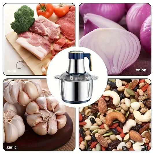 304 Stainless Steel Multifunctional Electric Food Processor 2L 3L 5L Meat Grinder Mincer Vegetable Chopper Slicer 220V EU Plug